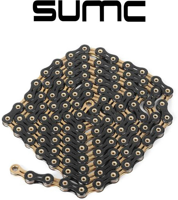 부드럽고 가벼운 최상급 자전거체인 SUMC SX11SL 블랙골드 11단 12단 /로드/MTB 시마노12단, 11단(시마노11단/스램11단 호환), 1개