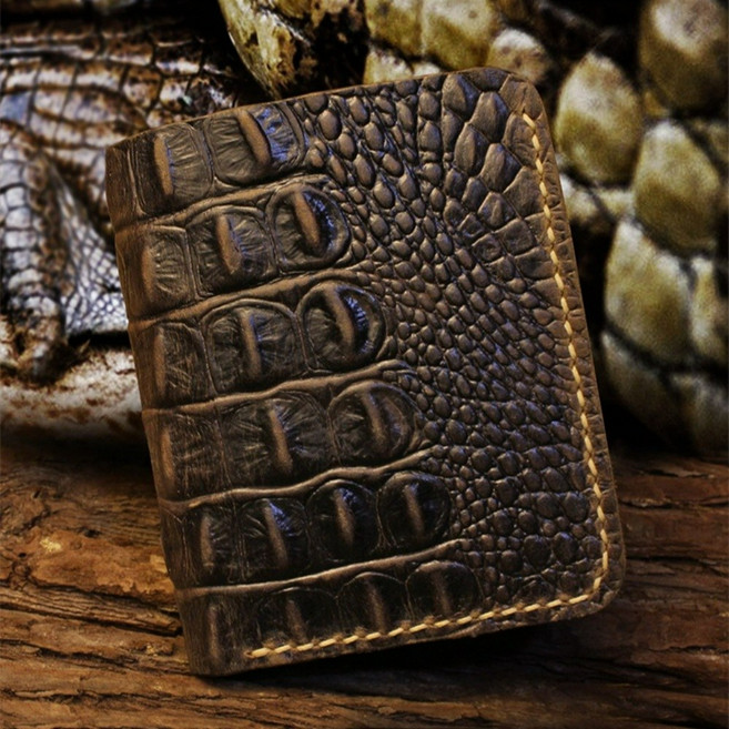 악어 가죽 지갑 리얼가죽 핸드메이드 수제 고급 남자 반지갑