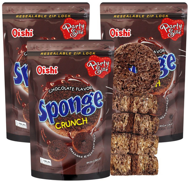 오이시 스펀지 크런치 초코 100gx3개, 100g, 3개
