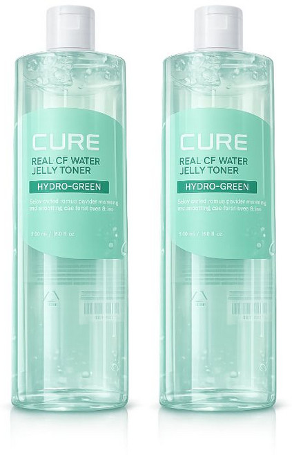 김정문알로에 큐어 워터 젤리토너, 500ml, 2개