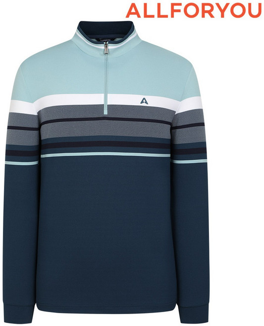 [올포유] 남성 스트라이프 반집업 티셔츠 AMTHN1161-904