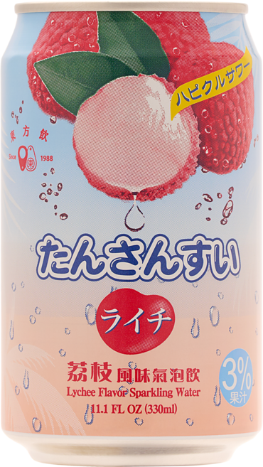 東方飲 荔枝風味氣泡飲 330ml, 24個
