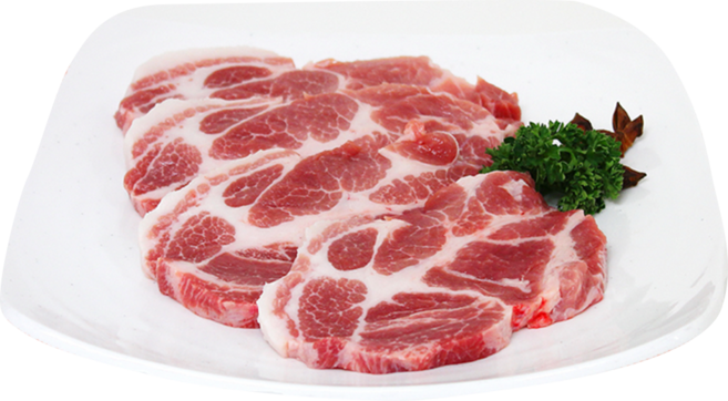 [설창한우] 한돈 암돼지 목살 300g / 구이 바베큐 폴드포크 수육 덩어리, 한돈 목살 구이(1cm내외) 300g, 1개