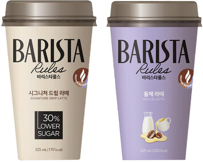 매일유업 바리스타룰스 325mlx20컵 (시그니처드립라떼10+돌체라떼10), 20개, 325ml