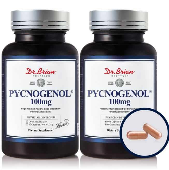 닥터브라이언 피크노제놀 100mg 호팍사 프랑스 해안 소나무껍질추출, 2개, 60정