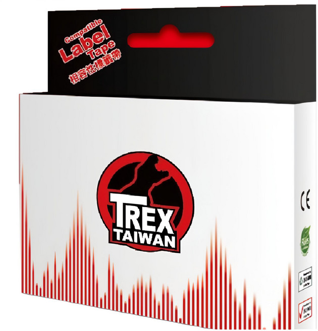 TREX TAIWAN 相容標籤帶, TZe-521 藍底黑字