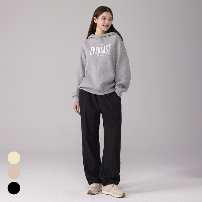 에버라스트 여성 기모바지 패딩핏 나일론팬츠