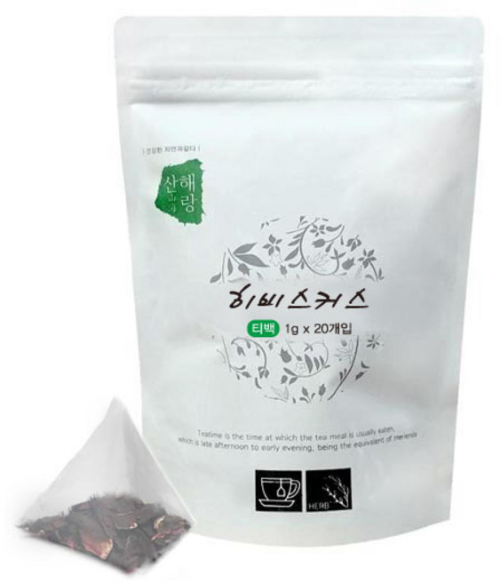 산해랑 단일차 히비스커스 티백 1g x 20개, 1개