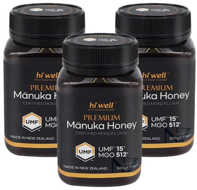 하이웰(Hi Well) 하이웰 프리미엄 마누카 허니 UMF 15+ 500g X 3개 - 쿠팡