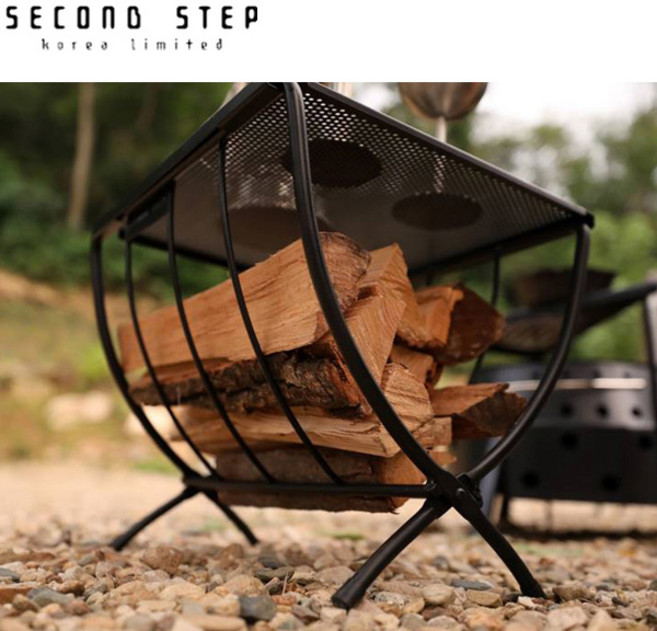 세컨드스텝 아이언 쉘프 테이블 장작거치대 장막싸 캠핑, 1개, 1단
