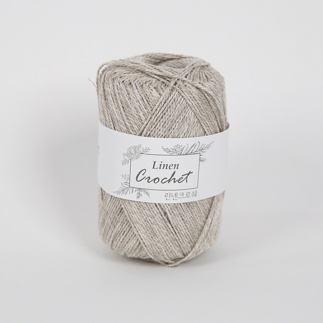 [앵콜스] 린넨 크로쉐 65g 여름 코바늘 소품 뜨개실, 16 연그레이멜란지(낱개), 1개