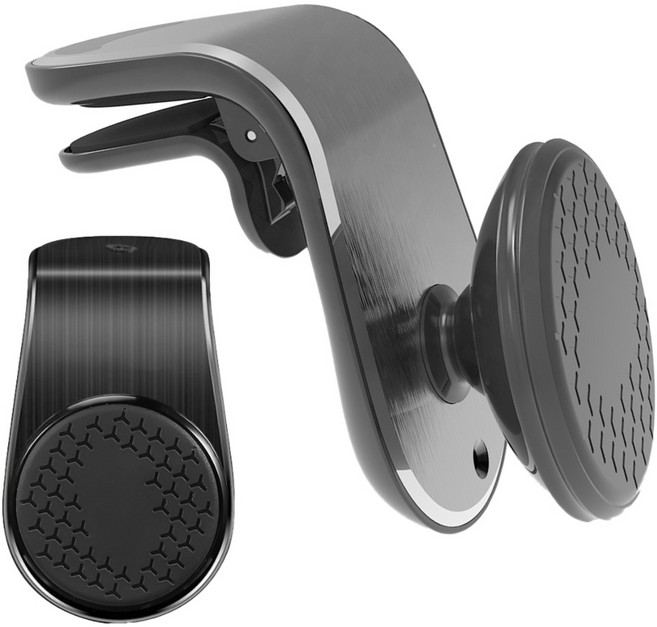 맥세이프 magsafe 차량용 마그네틱 송풍구형 360도 회전 퍼펙트 블랙 거치대 촥2 스마트폰 핸드폰 휴대폰 거치대, 메탈블랙 촥2, 1개