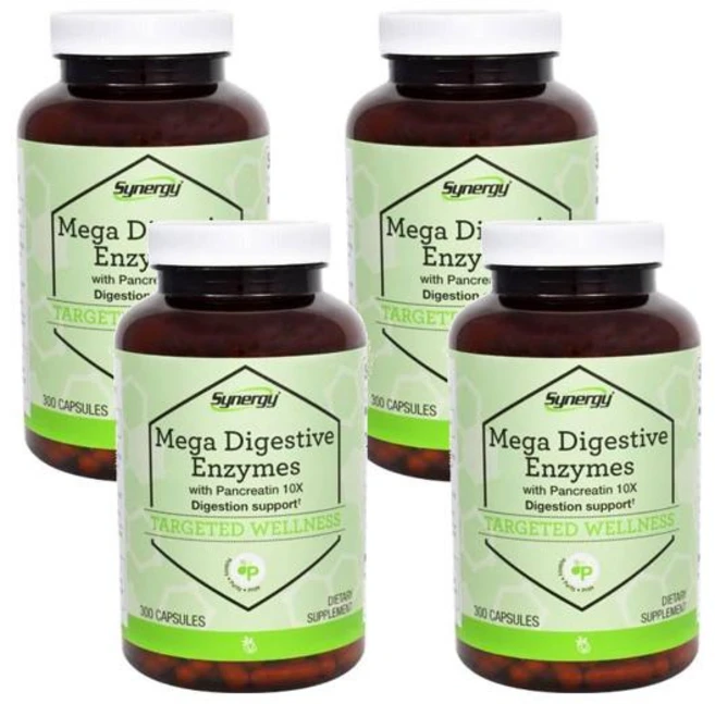 비타코스트 시너지 메가 소화 효소 판크레아틴 10X 캡슐 300정, 4개 - 쿠팡