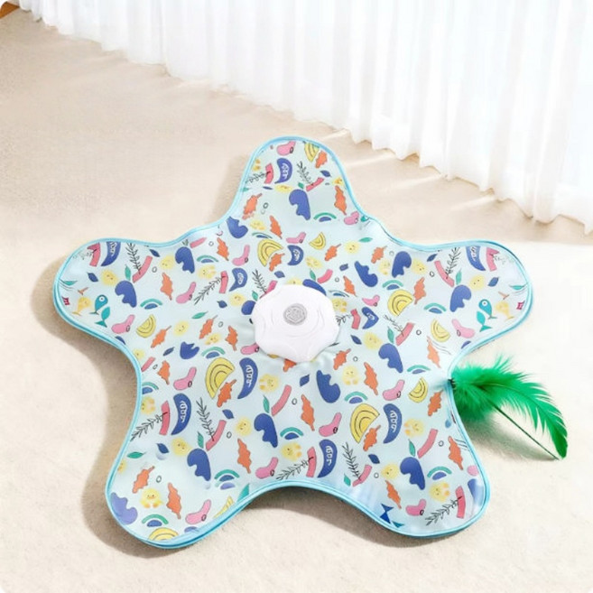 고양이 자동 놀이 장난감 쥐 소리 나는 저소음 장난감 KC인증완료, 1세트, 그린 덕, 1