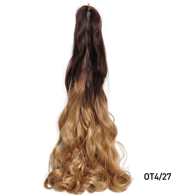 프렌치 컬 브레이드 헤어 14 합성 나선형 여성용 익스텐션 Pre Stretched Loose Wave Braiding Hair, 01 14inches 75g, 03 1Pcs, 46 ot 4 27