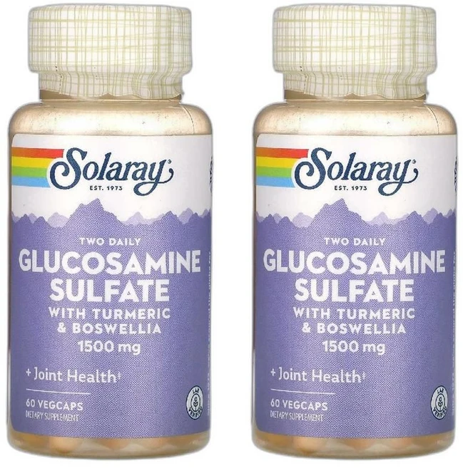 쏠라레이 글루코사민 황산염 강황 보스웰리아 함유 750mg 60 베지캡슐, 2개, 60정 - 쿠팡
