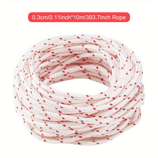 DS 0F LUSQI 10M 기계 가솔린 스타터 리코일 핸들 잔디 깎는 엔진 부품 로프, 1개