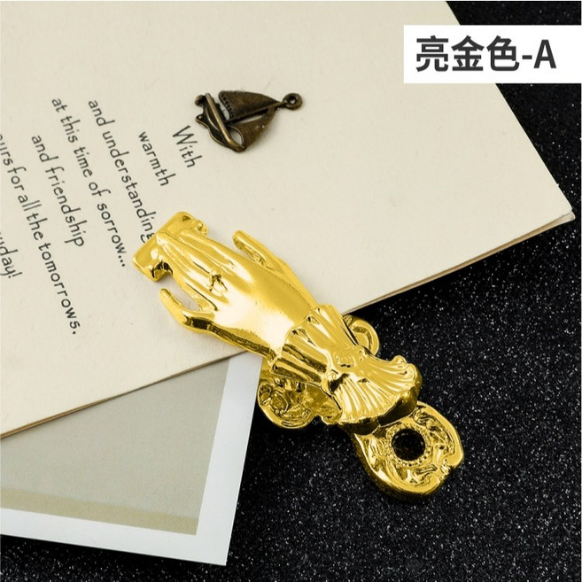 RAYRAYGO 貴婦之手 復古手帳夾 亮金色珍珠款, 亮金色-A (X珍珠), 1個