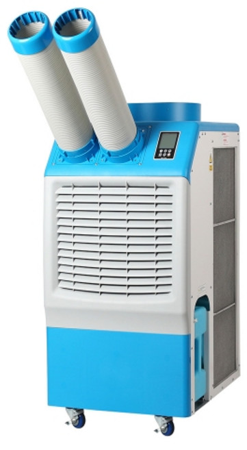 웰템 WPC-4900P 정부지원 12평 산업용 업소용 이동식 에어컨 2구 물통형 온열질환 폭염대책