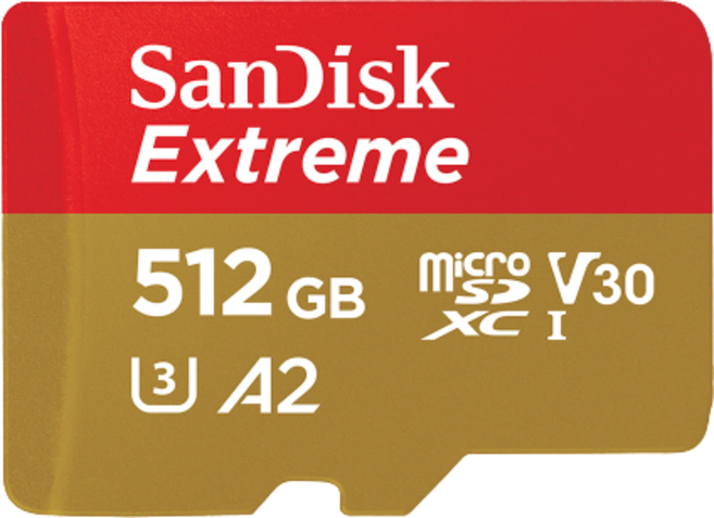 SanDisk 晟碟 紅金記憶卡 SDSQXAV GN6MN Extreme Micro 公司貨, 512GB, 1個