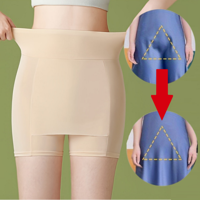 편안한 여성용 Y존 커버 아이스 실크 매너 속바지 안전 팬츠