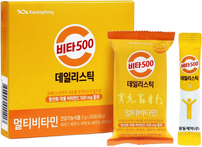 광동제약 비타500 데일리 스틱 20p, 40g, 3개