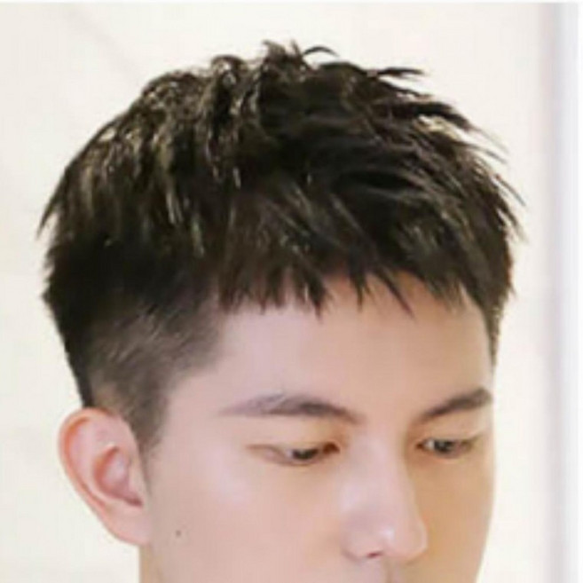 남자 똑딱이 타입 인모 정수리 커버 가발 네츄럴블랙, 1개, LD-1071 남자정수리가발_내츄럴블랙_onesize