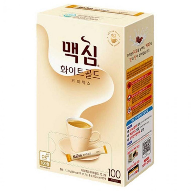 맥심 화이트골드 커피믹스 100T, 11.7g, 100개입, 1개