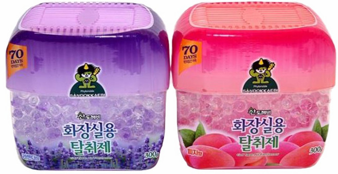 산도깨비 화장실용 탈취제 젤타입/ 피치(1Box-20EA), 용기형, 20개