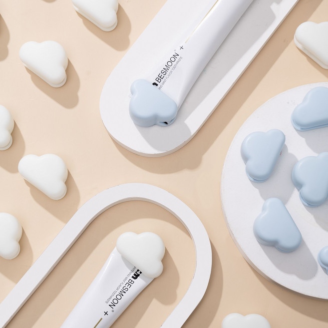 소요상점 욕실 무타공 클립형 치약걸이, 3개, 화이트