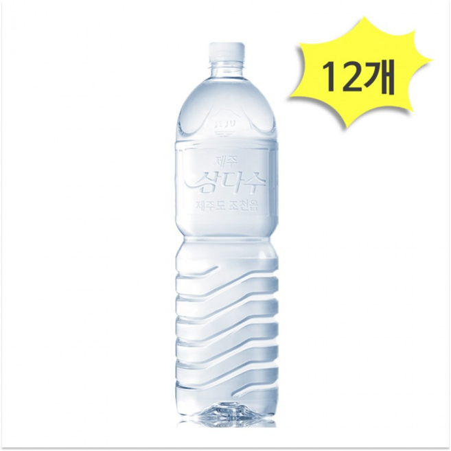 제주삼다수 생수 무라벨 가정용 사무실용 캠핑용, 12개, 2L