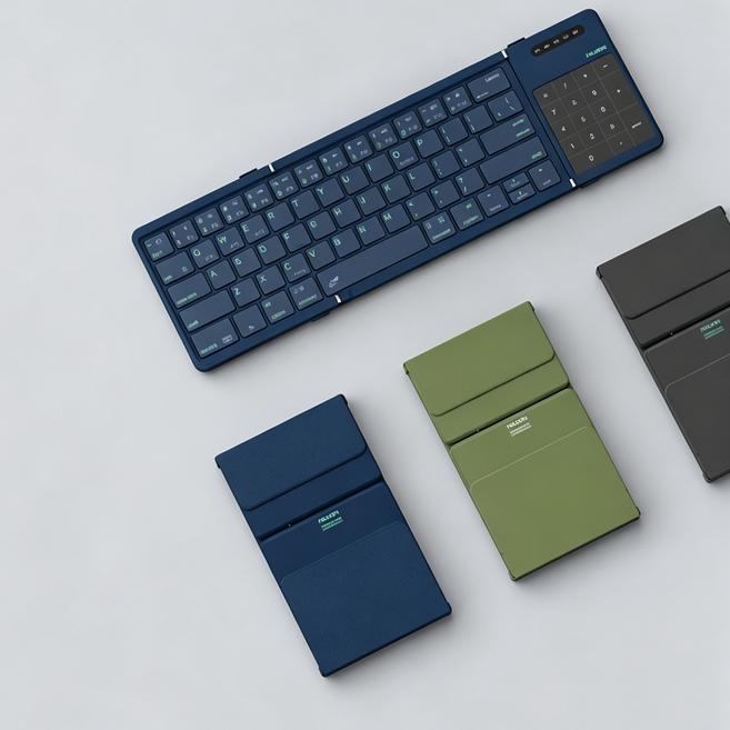 Nillkin 블루투스 접이식 미니 키보드 휴대용 오피스 터치패드, 블루
