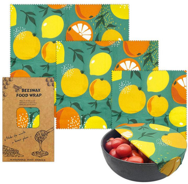 [unclehome4989] 밀랍천연랩(3SET), 1개, 오렌지 스타일 3개 세트