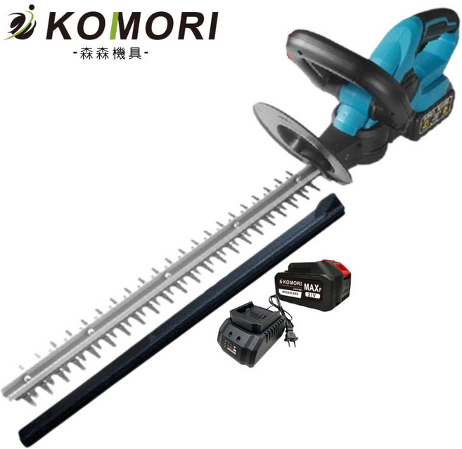 KOMORI 綠籬機 無線輕巧 雙刃設計 低噪音 長續航 安全雙鎖開關, 1套
