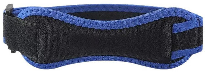 1개 조절 슬개골 무릎 스트랩 인체공학적 실리콘 패드 포함 힘줄 지지 압박 안정기 스포츠용, [01] Blue