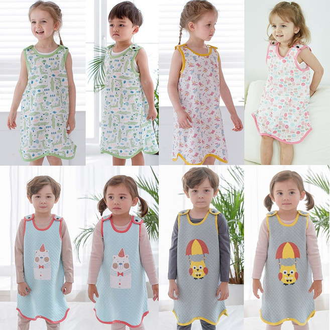 1+1 여름 수면조끼 신생아 유아 아기 오가닉 조끼