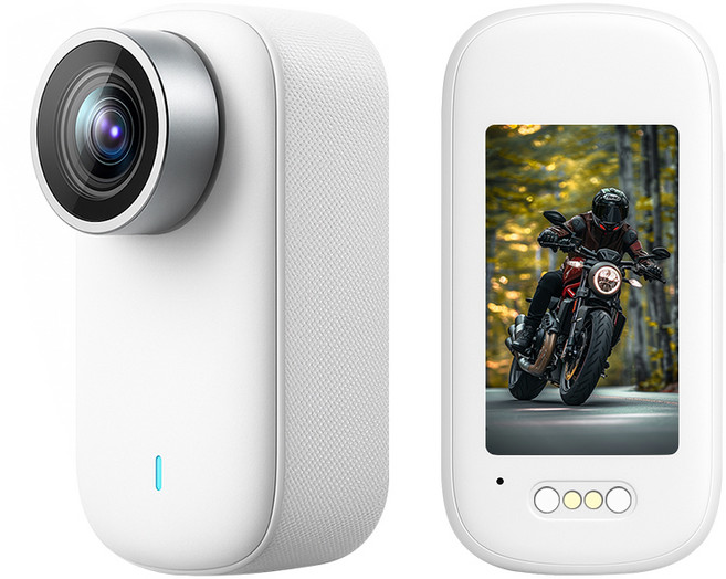 RUNHome UHD 4k 액션캠 초소형 WiFi 바디캠 자전거 오토바이 +64GB 메모리, 화이트