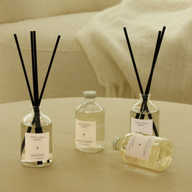 [2+2]데일리콤마 크리스탈 에디션 디퓨저 100ml, 로맨틱비스x2, 데일리런드리x2