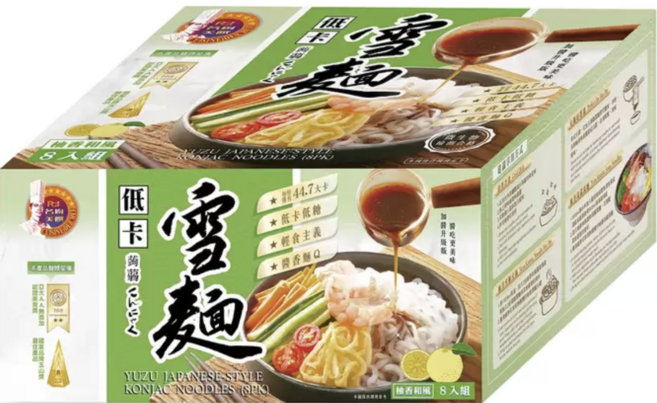 名廚美饌 柚香和風低卡蒟蒻雪麵 8人份, 2880g, 1箱