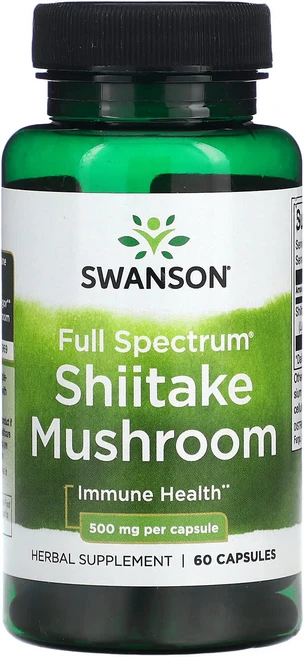 행복하고 건강하게 Swanson Full Spectrum 표고버섯 500mg 캡슐 60정 백년회로하세요, SwansonFullSpectrum표고버섯500mg캡슐, 1개 - 쿠팡