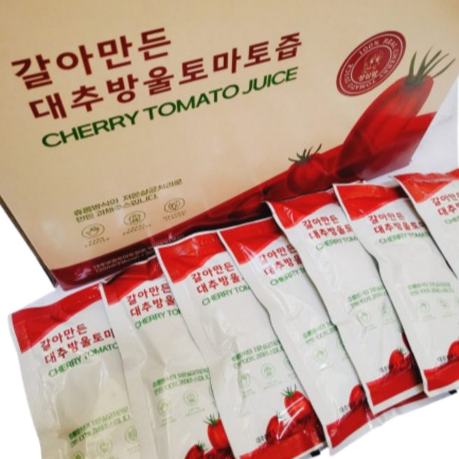 햄볶는여자들 국산 산지직송 갈아만든 대추방울토마토즙, 50포