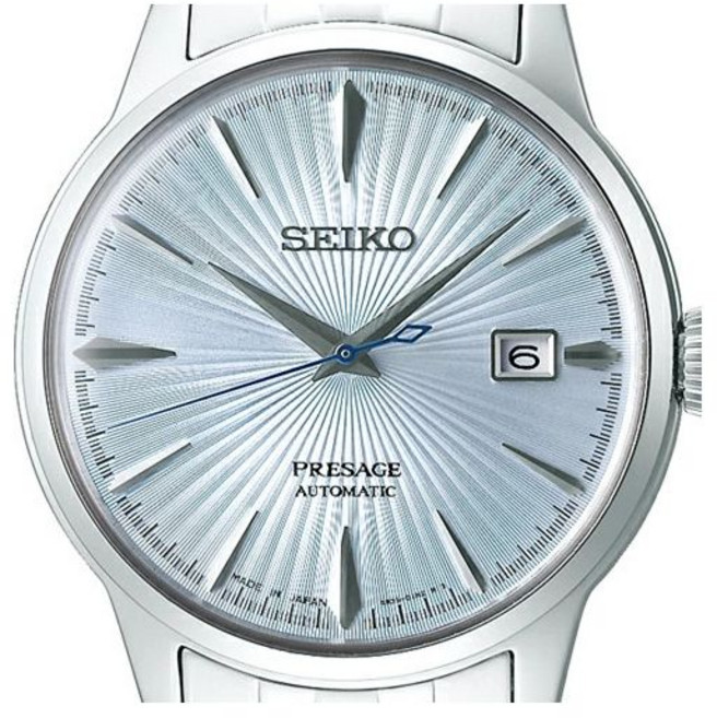 [SEIKO] 세이코 프레사지 사리161 칵테일 타임 스카이 다이빙 아이스 블루 다이얼 오토매틱 R84174