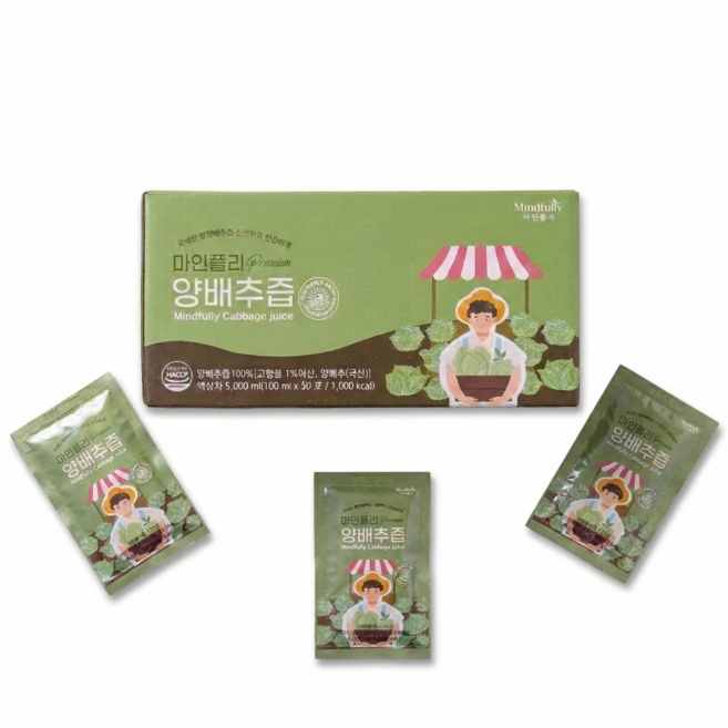 마인플리 국내산 양배추즙, 100개, 100ml