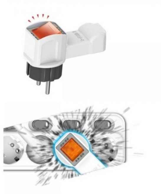 현대일렉트릭 HSP-2 과부하 차단 스위치 플러그, 20개
