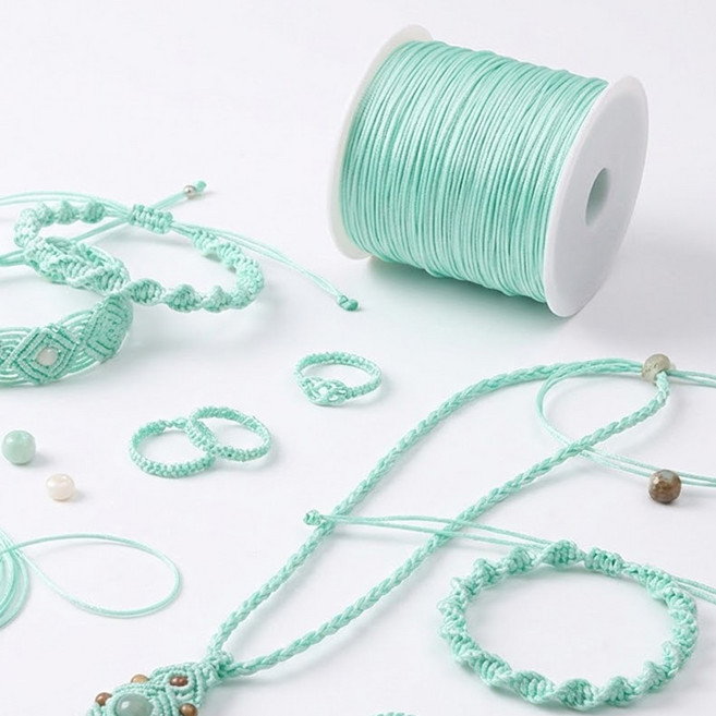 앙플러스 단단한 나일론 매듭실 팔찌 매듭끈, 민트, 1개