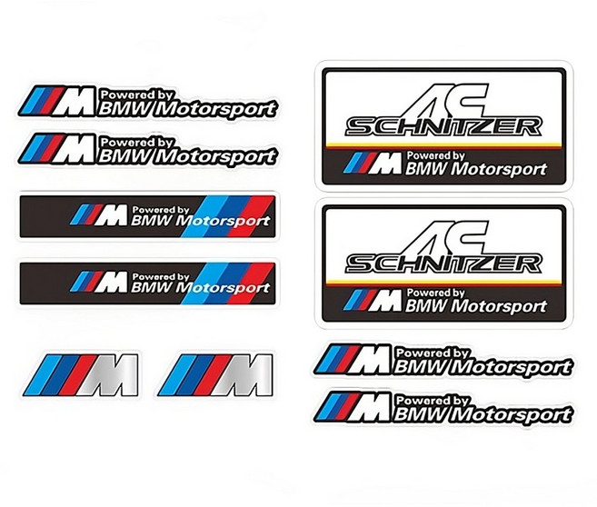 bmw 오토바이스티커 모토라드 모터스포츠 10Pcs, 1개, BMW 모터스포츠 10Pcs