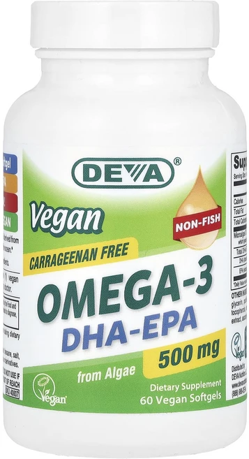 새해 첫좋은선물 Deva 비건 오메가3 DHA-에이코사펜타엔산 500mg 베지 소프트젤 60정 제대로 할인합니다, Deva비건오메가3DHA에이코사펜타엔산500mg베지소프, 1개 - 쿠팡