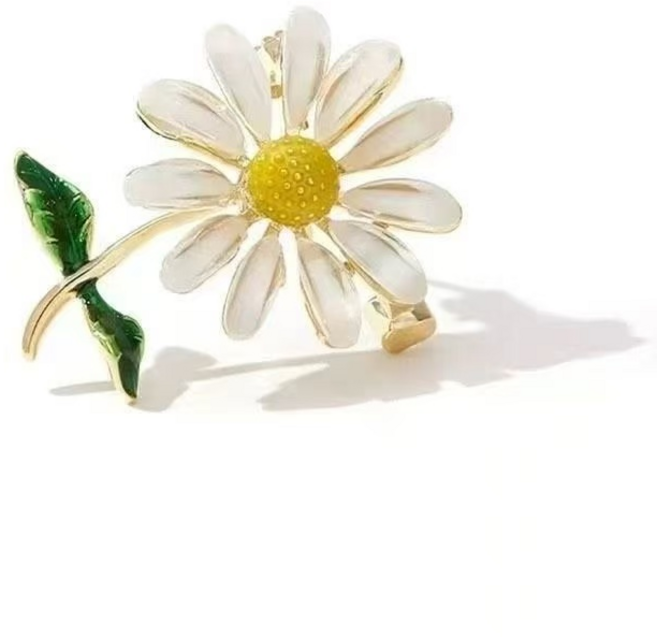 작고 가벼운여자 예쁜 장식 브로치귀여운데이지꽃