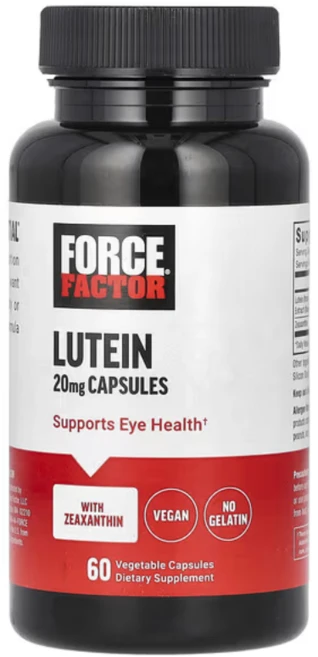 Force Factor 포스팩터 루테인 20 mg 60 베지캡슐 +지아잔틴 1mg, 비건, 성인남녀공용, 60정, 1개 - 쿠팡