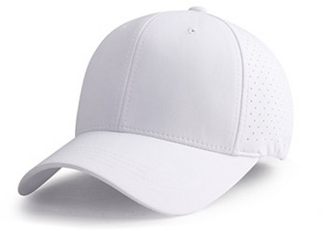 엠쿰 무지스판타공 남성 여성 골프모자 골프챙모 골프볼캡, 화이트